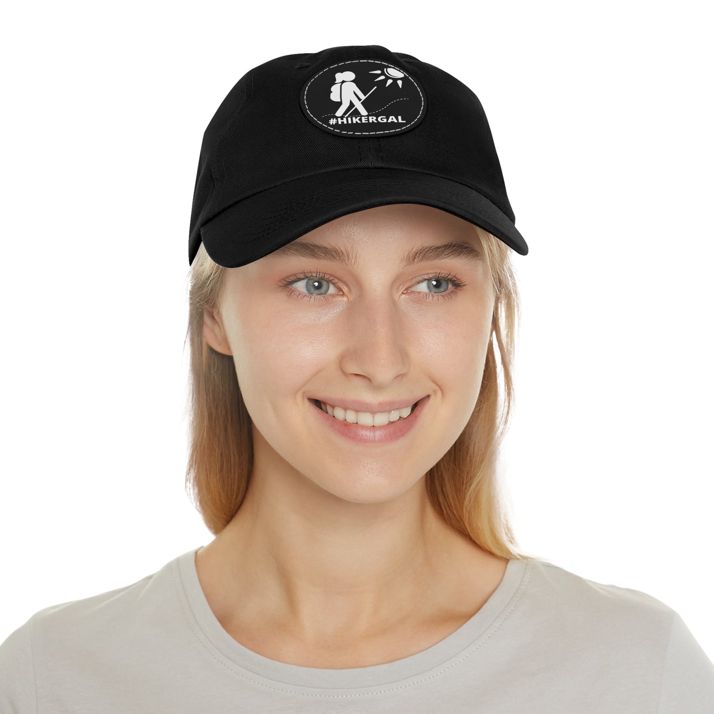 #HIKERGAL leather patch hat